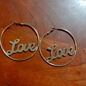Love hoop earrings